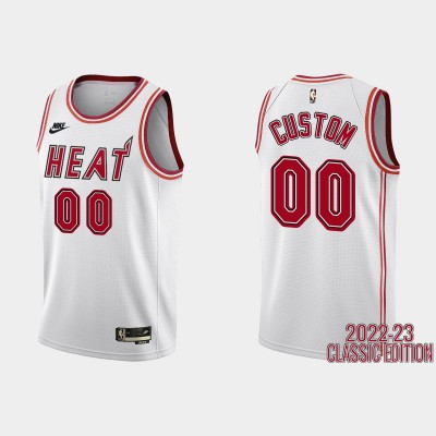 Miami Heat Custom White Men's Nike NBA 2022 23 Classic Edition Jersey